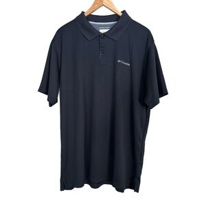 NWOT Columbia Omni-Wick Polo Shirt Men's XL Black Short Sleeve Golf Tennis